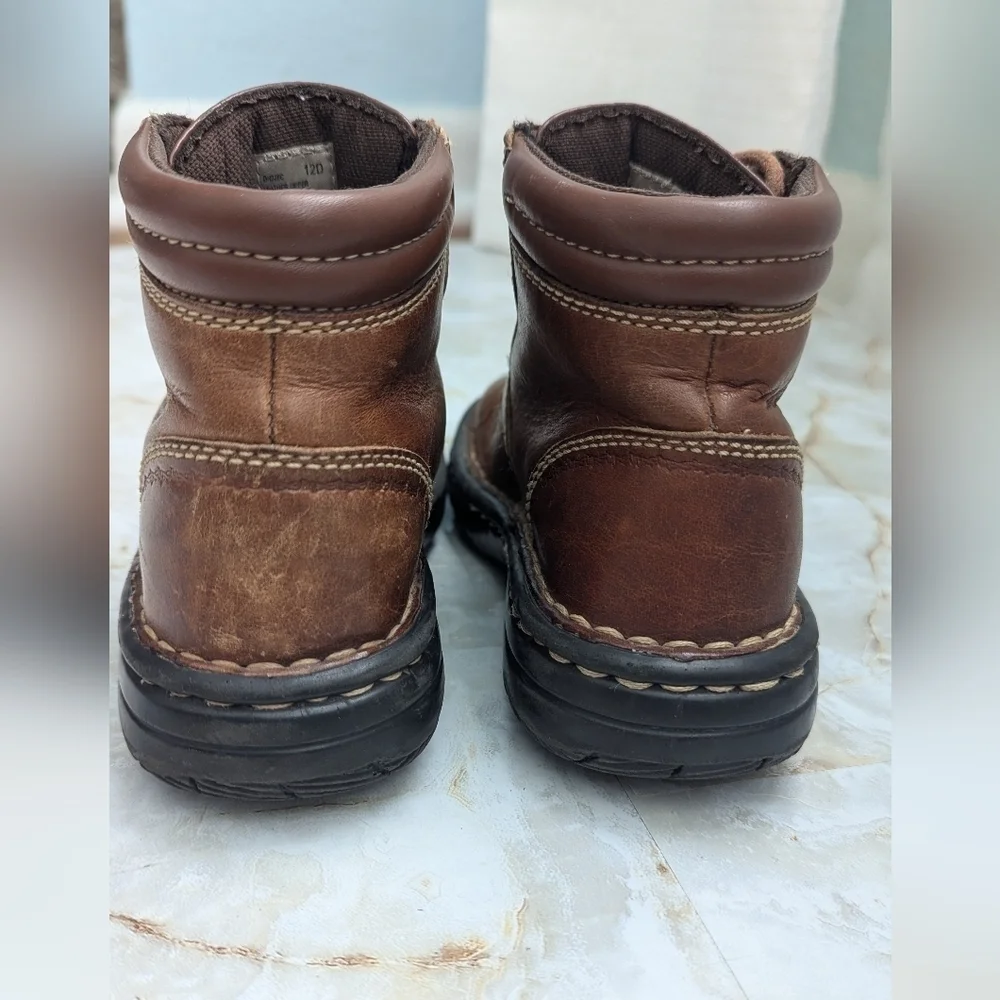 Kids Double H Leather Upper Boots Size 12D